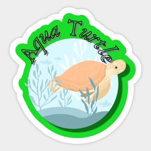 Aqua Turtle Sticker